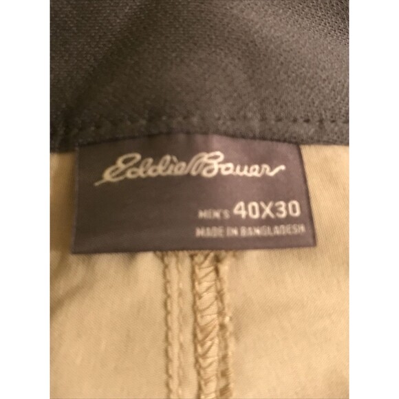Eddie Bauer Men's Tech Pant 40 X 30 Nylon And Spandex Pockets Khaki EUC - Picture 3 of 6